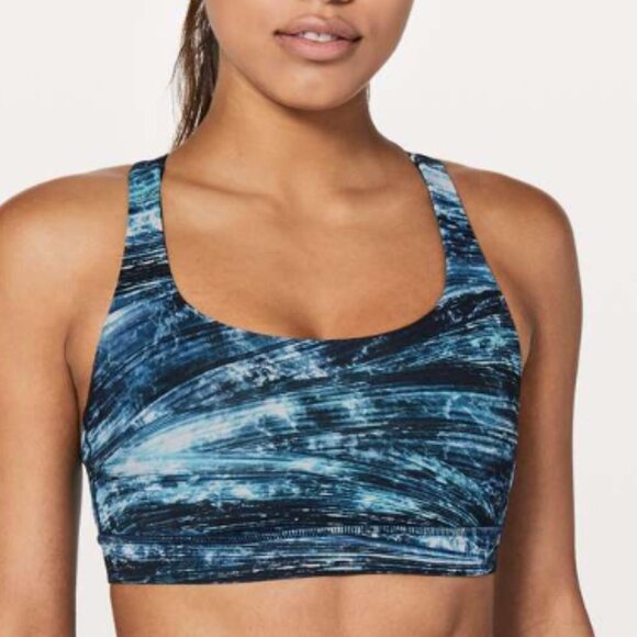 Lululemon Energy Sports Bra in Shoreline Blue Size 6 - Picture 3 of 6